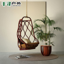 Nordic outdoor swing balcony Bali ins hanging chair indoor single rocking chair Net red double rocking chair hanging ins ins