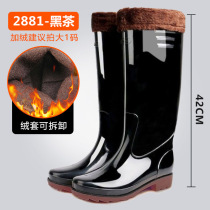 Rain shoes men thick-soled rain shoes kitchen water boots high plastic long tube rain shoes construction site labor shoes rain boots boots men