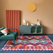 Retro household mats Bohemian living room sofa carpet Nordic ethnic style balcony mat Moroccan bedside blanket