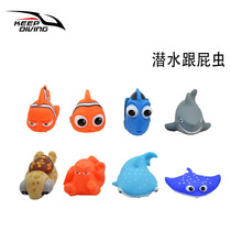 Marine life diving follower diver cylinder logo underwater buoyancy doll BCD doll play water toy
