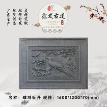 Chinese brick carving ancient wall decoration antique blue brick relief pheasant peony store manager recommended