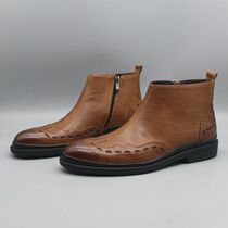 Guangzhou cattle goods high-end pick up leakage foreign trade single leather mens boots Soft bottom comfortable British fashion Chelsea boots Leather boots