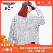 boylondon official website 2021 Autumn New Tide letter towel embroidered jacket coat mens coat female 601603