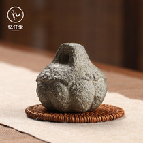  Yiqiantang creative personality Wu Jinshi tea pet ornaments Boutique Retro color-changing tea play can raise lucky tea ceremony accessories