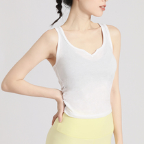 Professional yoga vest summer thin running sleeveless top Fitness clothes women thin training blouse to wear outside