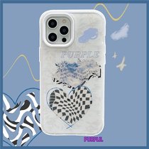 Applicable to iPhone12 twisted grid 11ProMax phone case XR Apple love Xs personality 7 8plus female