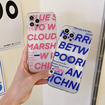 ins simple letters for iphone12pro max phone case Apple 11 through xs 8plus all-inclusive soft set