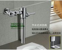 All copper retractable horizontal flush valve open-mounted hand pressure delay flush valve fit monarch squat toilet accessories