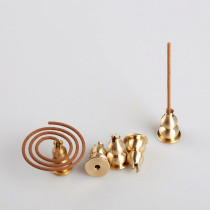 Pure copper pan incense holder household small gourd incense plug portable multi-purpose Aroma Burner holder sandalwood incense plug seat