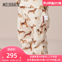 Milkbarn spring autumn baby light cage pants baby bunches long pants out of thin air conditioning pants for underpants