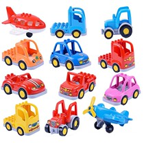 A-compatible Bunbao Huey Beauty Big Grain Building Block Cartoon Car Bus Plane Little Sedan Accessories Toy