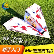 Model airplane remote control fixed wing Mini paper plane Drop resistance magic board Triangle wing Novice practice Entry glider