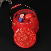 Marriage red spittoon toilet son bucket bride Dowry wedding supplies Daquan wedding creative festive spittoon
