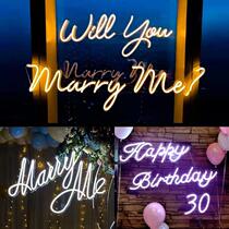 marryme marry me marriage proposal light neon custom happy birthday LED light happybirthday decoration