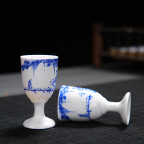 Ceramic white wine glass set 2 wine cups
