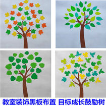 Encourage the growth of the class goal to make a wish tree-shaped primary school classroom decoration materials junior high school blackboard newspaper layout wall stickers