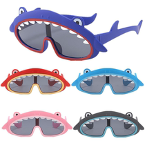 Children sun glasses polarized anti-ultraviolet cartoon shark sunglasses boys and girls glasses tide fashion one lens