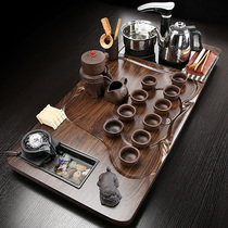 Running water tea tray Automatic electric tea stove integrated home office solid wood large tea table tea set lazy tea maker