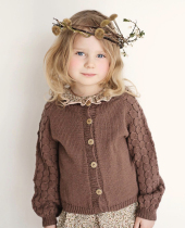 Birch cardigan Girl jacket Sweater stick needle text description translation Weaving illustration Non-physical No video