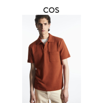 COS mens clothing Standard version of the bead dough POLO shirt coke orange 2023 new product 1147658002