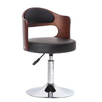 Modern minimalist computer chair solid wood backrest bar bench chair front desk finish silver short feet high footstool lifting swivel swivel chair