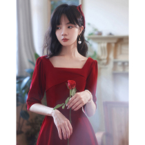 Toast to the brides normally able to wear 2022 new back door small dresses nepodresses nepotism daily dress red