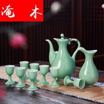 Flooded Wood Chinese Wine With Wine Pot Suit White Wine Ceramic Imitation Ancient Blue Porcelain Home Wineware Jingdezhen Wine