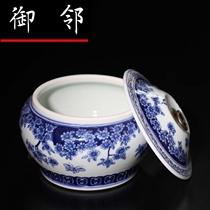 European blue and white porcelain cover jar Pickles Pickles dried bamboo cans European blue and white Green Kitchen