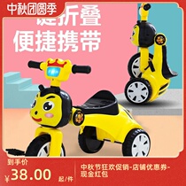 New childrens pedal tricycle 1-3-5 year old baby bicycle with music for men and women large balance car
