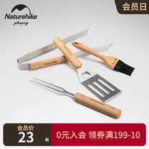 Naturehike Muke barbecue accessories outdoor camping picnic picnic charcoal oil brush four-piece set