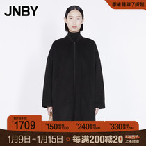 (Shopping mall same) JNBY Jiangnan cloth 21 winter New tweed coat long sleeve round neck loose 5L9813060