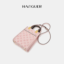 HANGUER&CK Niche design pink girl heart Pet tote Small bag Womens summer messenger bag