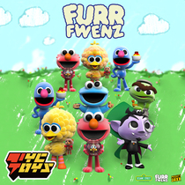 (TYCTOYS)Spot Mighty jaxx Furr Fwenz Sesame Street Blind Box flocking cute