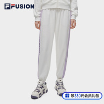 FILA FUSION Fila tide brand womens knitted trousers 2023 spring new loose closure sports casual pants