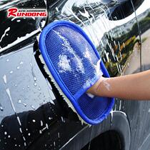 Moisturizing imitation wool polished waxed car wash glove Car wash gloves Double face gloves for cleaning tools R-0028