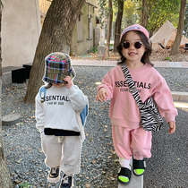 Girl Spring Clothing Suit Foreign Air Children Sports 2022 Spring Autumn New Childrens Tennis Red Child Clothing two sets