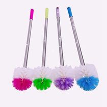 (4 packs)Stainless steel toilet brush without dead angle wall-mounted punch-free long handle household toilet cleaning brush