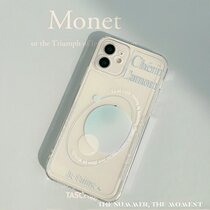 Summer fresh Moon 12Pro max phone case XR transparent Apple iPhone11 for 8plus painted XS