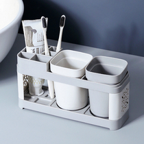 Toothbrush holder household toilet toothbrush cup rack mouthwash Cup family set simple couple cylinder holder combination