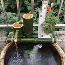 Water circulation system bamboo water flow filter fish tank fish pond bamboo tube ornaments stone trough oxygen humidification decoration