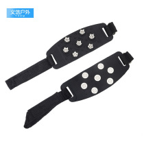 7-tooth Velcro crampon snow claw outdoor rock climbing non-slip shoe cover snow non-slip shoe nail seven-tooth thickening