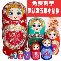 Russian sets of children toys children girls cute Russian dolls cover 10 floors Chinese wind sets to play puzzle
