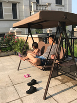 Swing chair outdoor garden decoration courtyard hanging chair double reclining chair adult cradle swing Outdoor