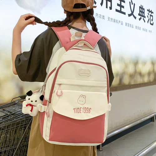 Японский брендовый милый свежий школьный рюкзак, сумка через плечо, мультяшный кролик для школьников, в корейском стиле, для средней школы