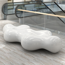 Shopping mall FRP chair creative public leisure chair shaped cloud shape outdoor seating area stool direct sales