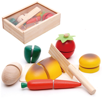 Cut and see cut and enjoy bread fruit and vegetables baby house kitchen wooden educational toys 2-3-5-6 years old