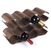 Creative solid wood red wine rack rack ornaments wine bottle storage rack household wine wine display shelf