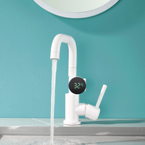 White hot and hot face basin intelligent digital display tap toilet washbasin washbasin onstage basin bathroom cabinet tap