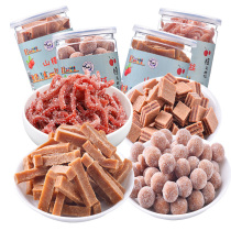 Dried hawthorn combination 1000g Hawthorn strips Hawthorn ball slices Hamburger silk Canned bag Preserved fruit snack Fruit Dan skin children