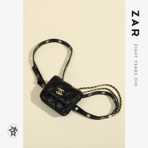 ZARGANZA running bag small fragrant style mini chain bag cowhide oblique cross breast bag female 2021 Autumn New Tide